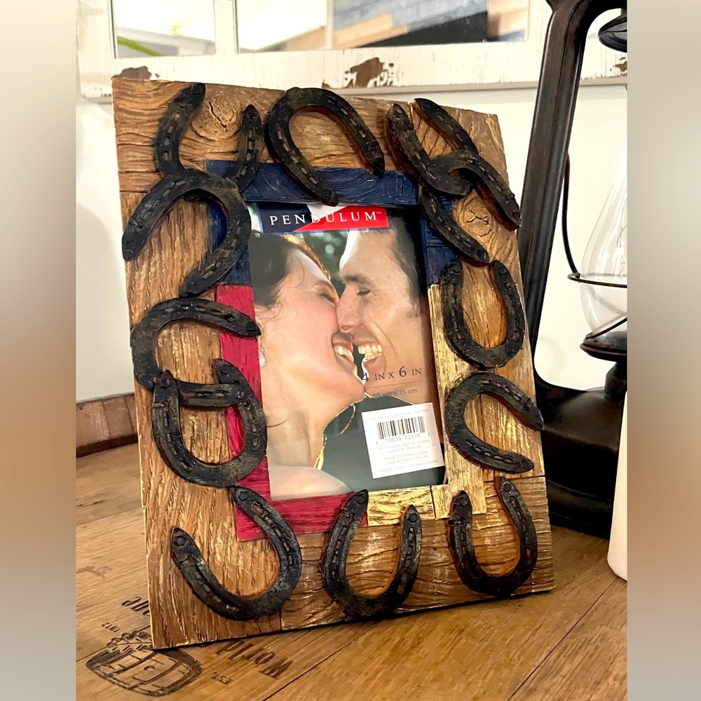 4x6 Standing Picture Frame Resin Texas Lone Star lucky Dozen Decoration